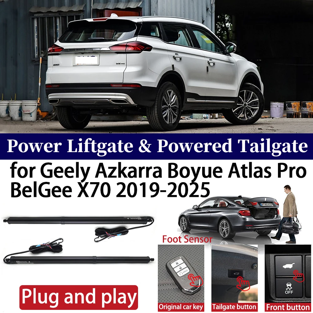 for Geely Azkarra Boyue Atlas Pro BelGee X70 2019-2025 Car Auto Power Electric Tailgate Liftgate Lift Trunk Closer System