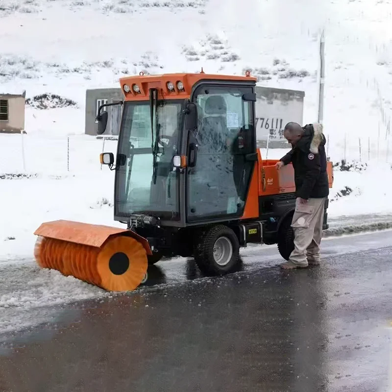Customized high-efficiency power driven ice snow blower snow shovel school street snow removal machine for sale