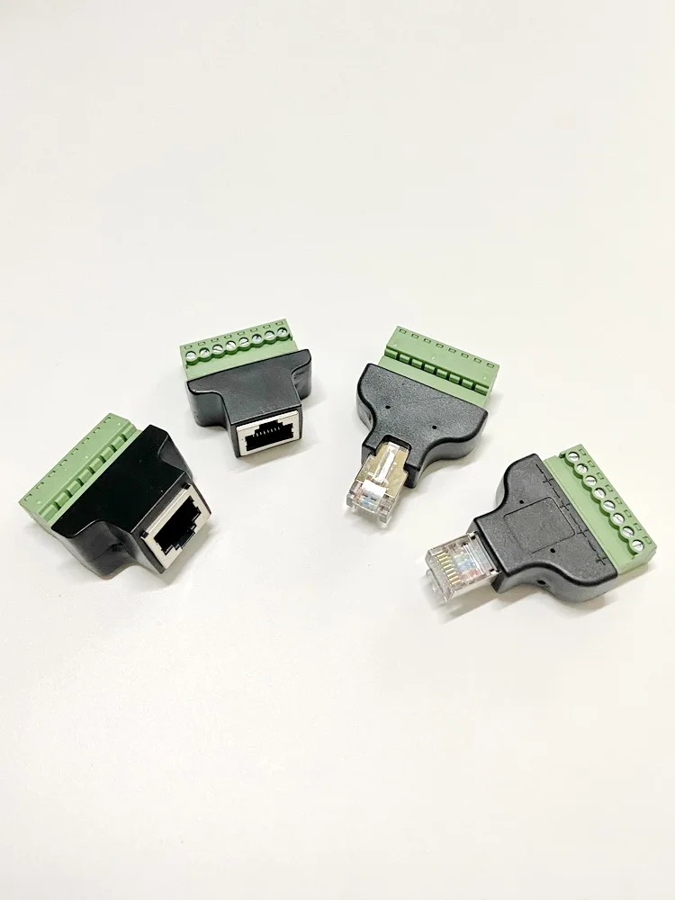 RJ45 8P8C Connector Welding Free Type Interface Jack Tail Plug-in Terminal Block Network Cable Crystal Socket for Data Com