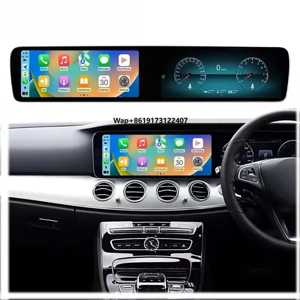 

Двухэкранная Android-магнитола с CarPlay и сенсорным экраном, цифровая приборная панель для E-класса W213 2016-2019 (праворульные модели)