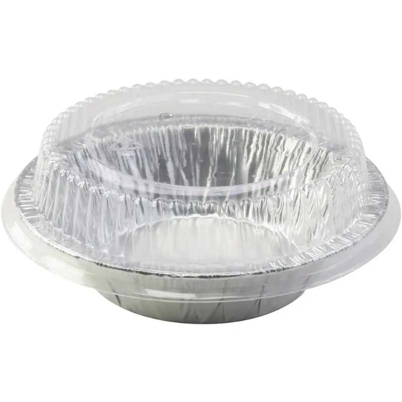 Disposable Aluminum Foil Tart Pan with Lid - 5