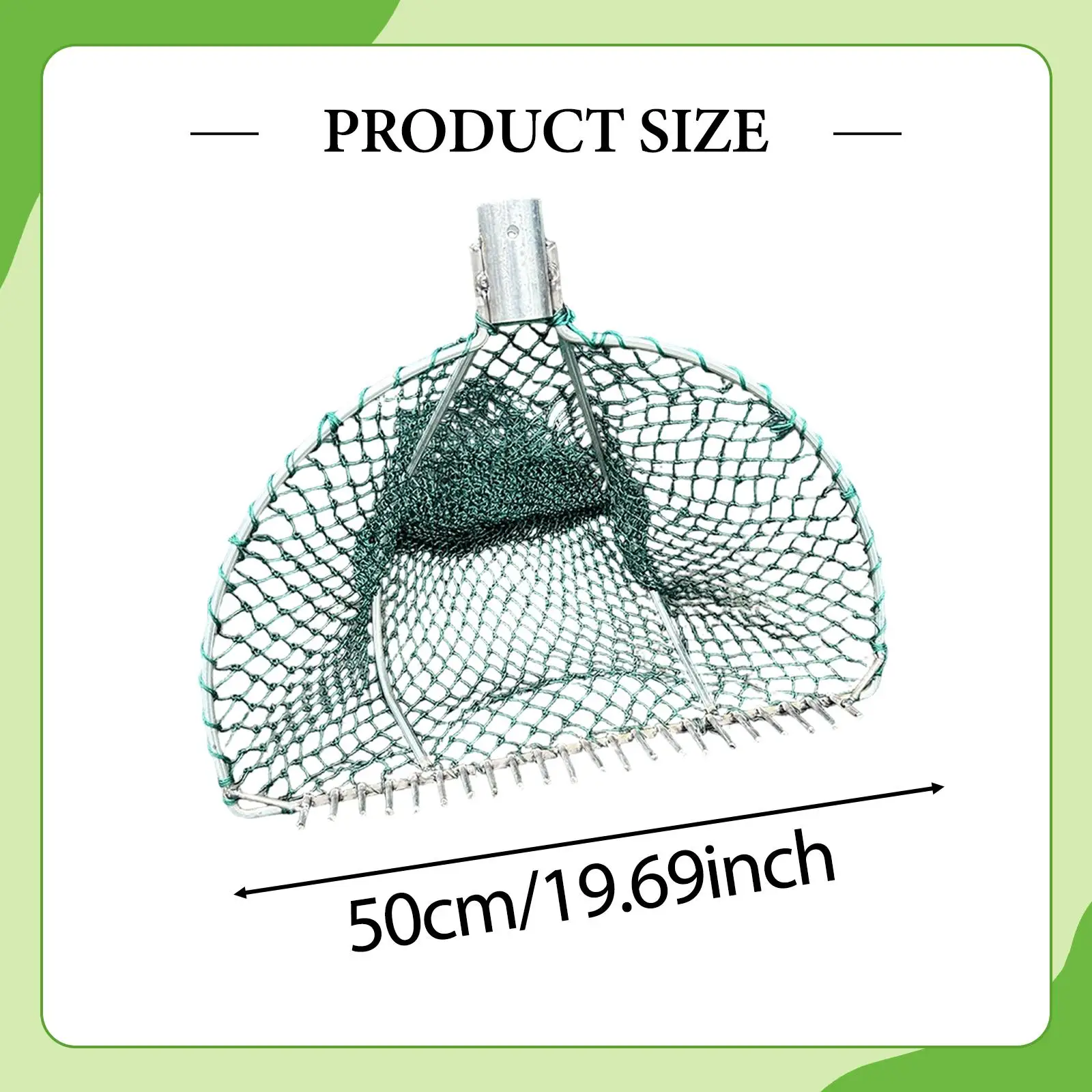 Metal Mesh Clam Rake Portable Aquatic Rake Beach Sand Cleaning Tool for Fishing and Camping Use