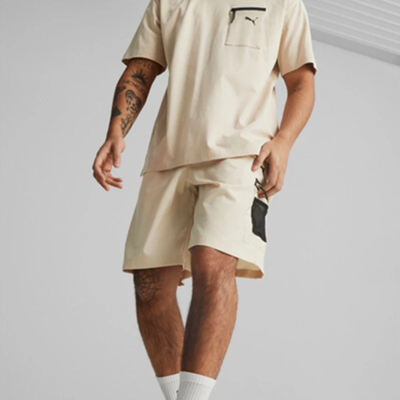 

Оригинальные летние новые мужские спортивные повседневные шорты Puma с принтом и лоскутным узором на шнурке 683805-88