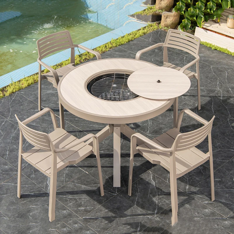 Set di mobili da giardino per scrittura di design Set di mobili da giardino per studio di lusso moderno mobile Mobili per la casa Mesas De Jantar da esterno