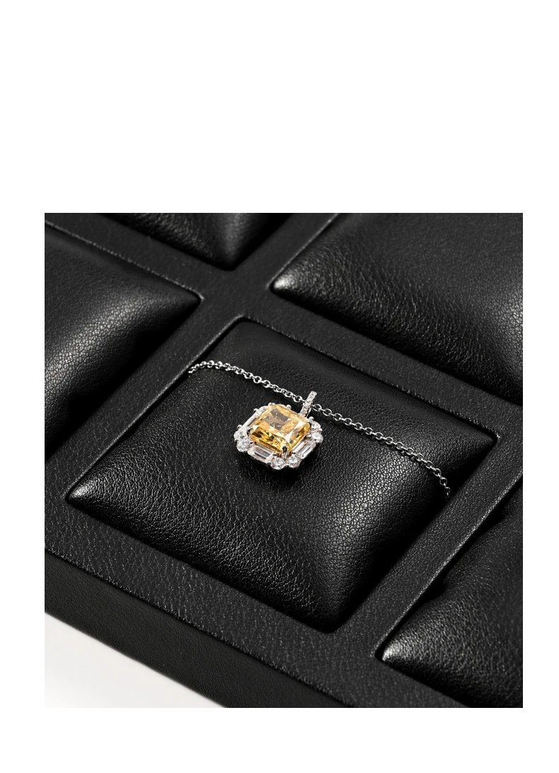 Oirlv Schwarzes Schmuck-Display-Tablett aus Leder für Ringe, Ohrringe und Halsketten, Großer Schmuck-Organizer, Schwarzes Organizer-Tablett – Detail 5