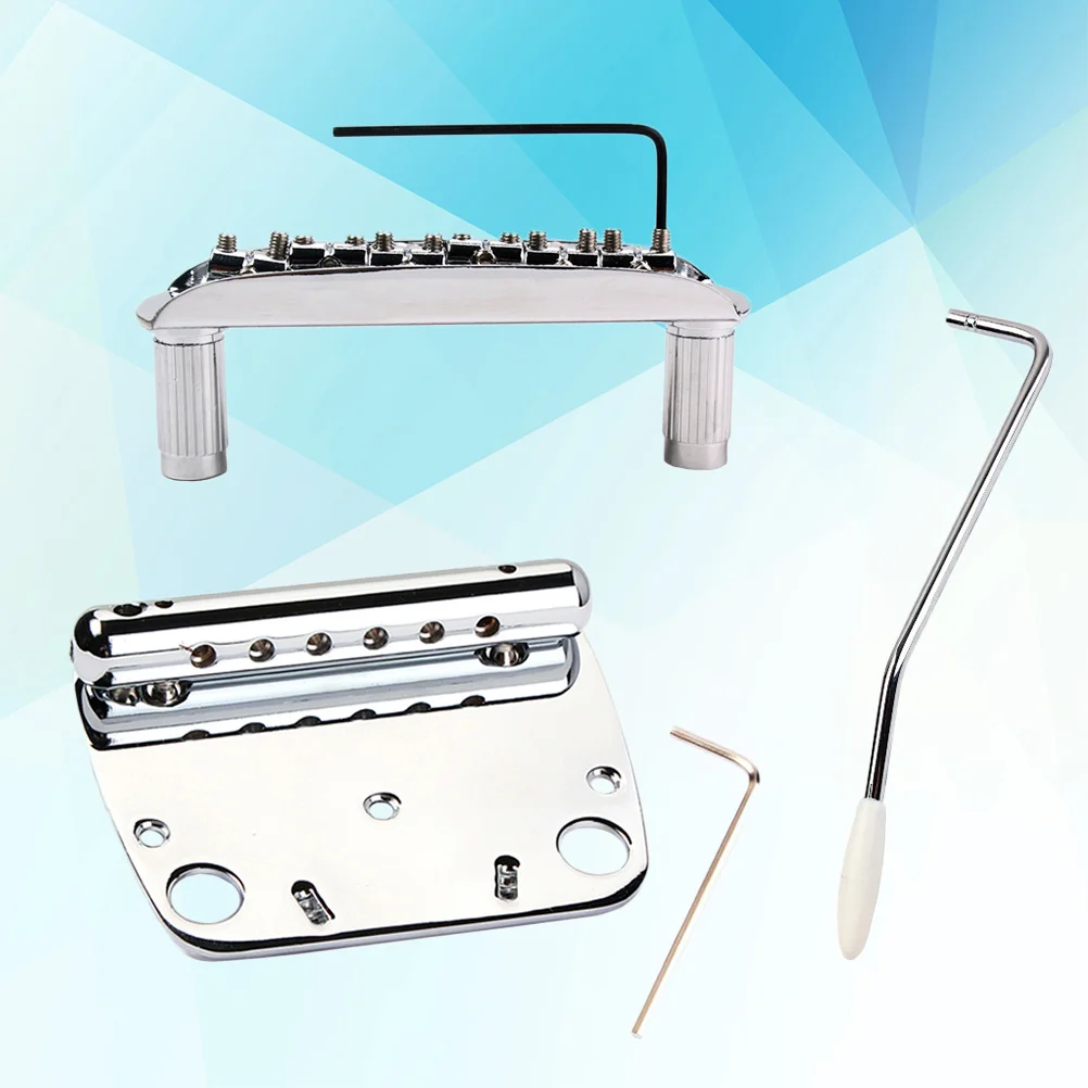 

Guitar Tremolo Bridge Tailpiece Set 6 String For Durable Replacement Whammy Bar Included Bridge