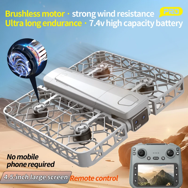 S161 Mini Dron RC z Kamerą Latającą, Sterowanie Ekranem, Fotografia Powietrzna 4K HD, Bezszczotkowy, Pełna Obudowa, Quadcopter, Dron