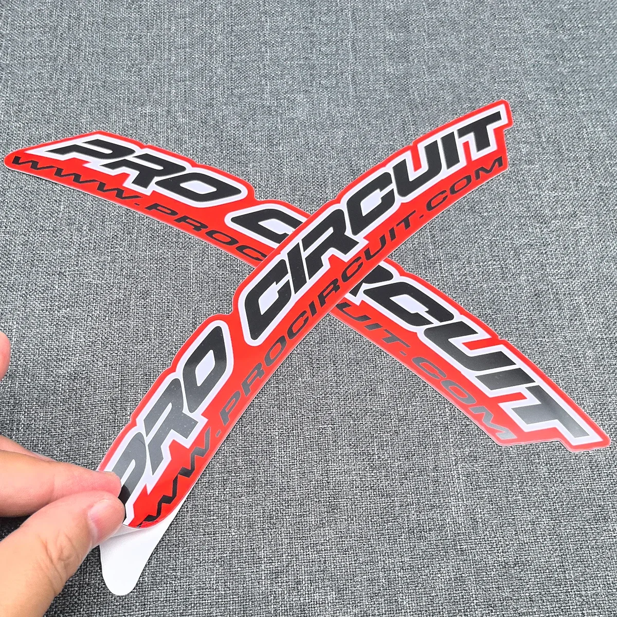 2 Stück schwarze PRO CIRCUIT gebogene Kotflügelaufkleber Motocross Graphics MX Aufkleber YZF CRF RMZ KXF SX SXF 125/250/350/450 Motorrad Aufkleber – Detail 5