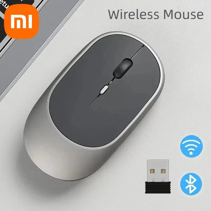 

Беспроводная мышь Xiaomi, совместимая с Bluetooth, 2,4 ГГц, бесшумная мышь, Регулируемая DPI, эргономичный дизайн, USB перезаряжаемая игровая офисная мышь