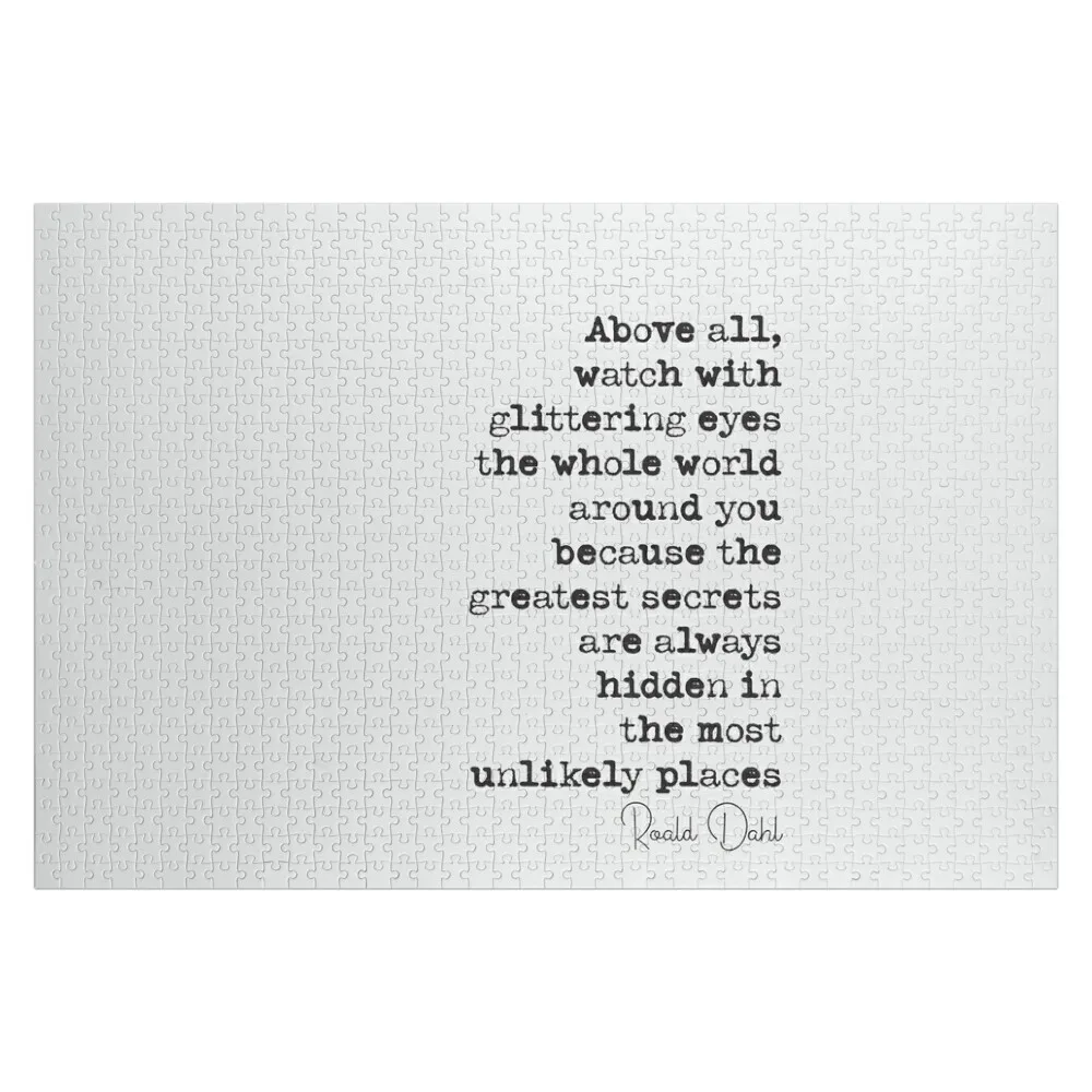 

Пазл с цитатами Роальда Даля, игрушка для малышей, идеи персонализированных подарков, пазл с произведениями искусства