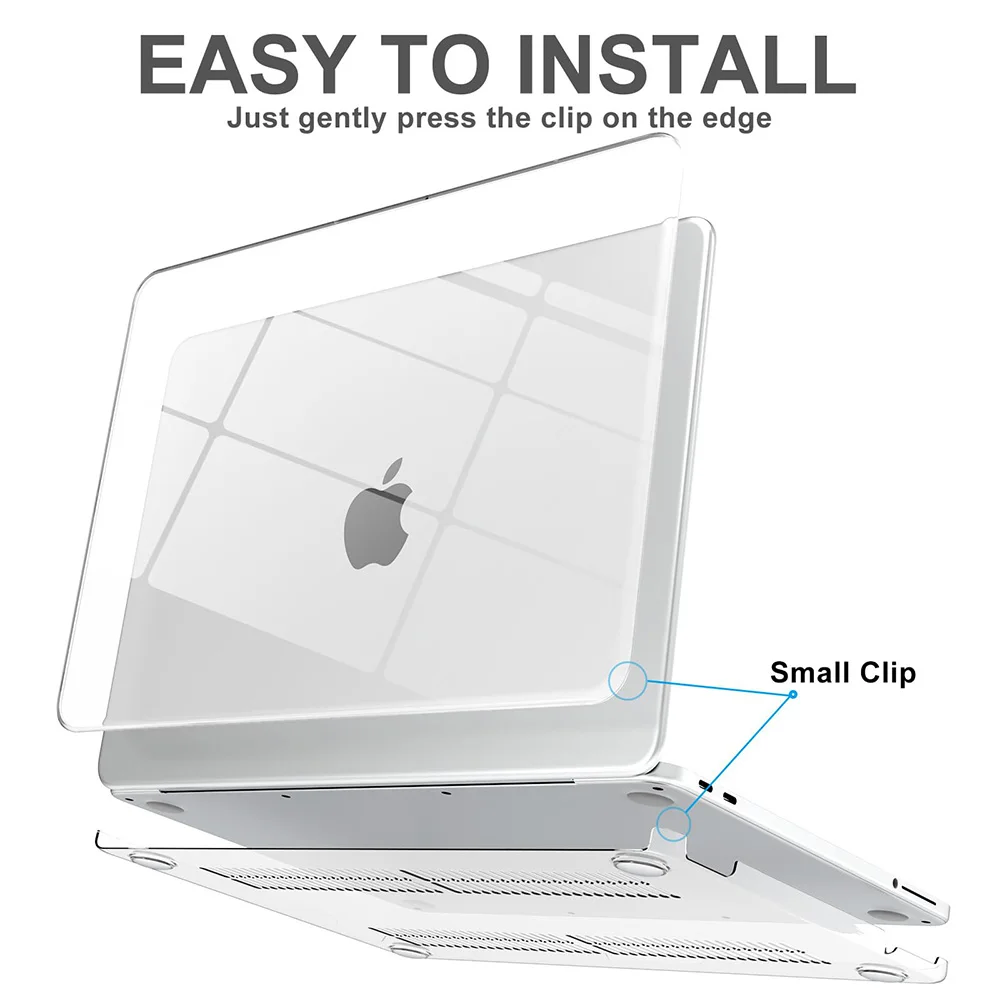 Laptop Case for MacBook Air 13.6 M5 M4 M3 M2 A3449 A3240 A3113 A2681 Pro 13 A2338 A2289 A2251 A2337 A2179 A1932 Cover New