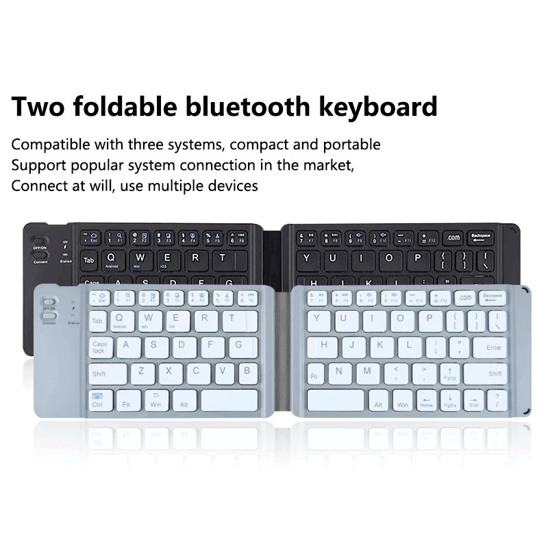 

Mini foldable bluetooth keyboard mobile phone tablet portable wireless keyboard three-system ultra-thin portable keyboard