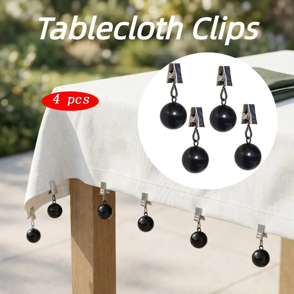 4 pcs Gravity Ball Curtain Weight Ball Windproof Durable Curtain Weights Rustproof with Clip Heavy Duty Drapery Weights