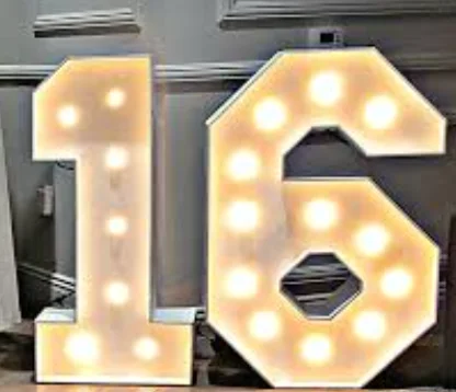 Party Supply Giant Metal Led Light Up Alphabet Letter Sign Mi&Mis Led Marquee Letters For Wedding Event Decoration