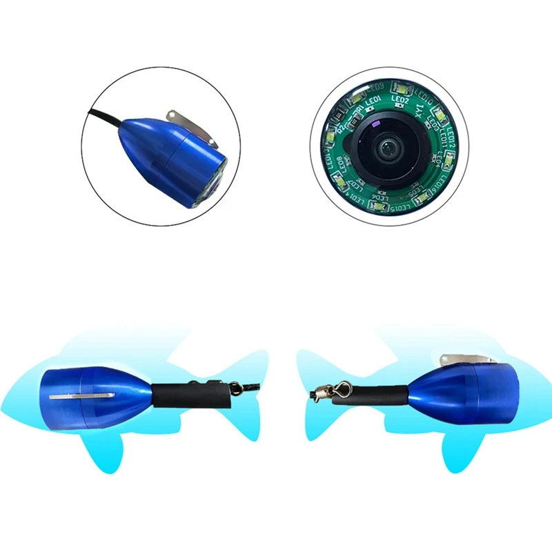 أحدث كاميرا الصيد تحت الماء شاشات كريستال بلورية صياد السمك مقاوم للماء 1000TVL كاميرا الصيد أضواء الأشعة تحت الحمراء للبحيرة #2