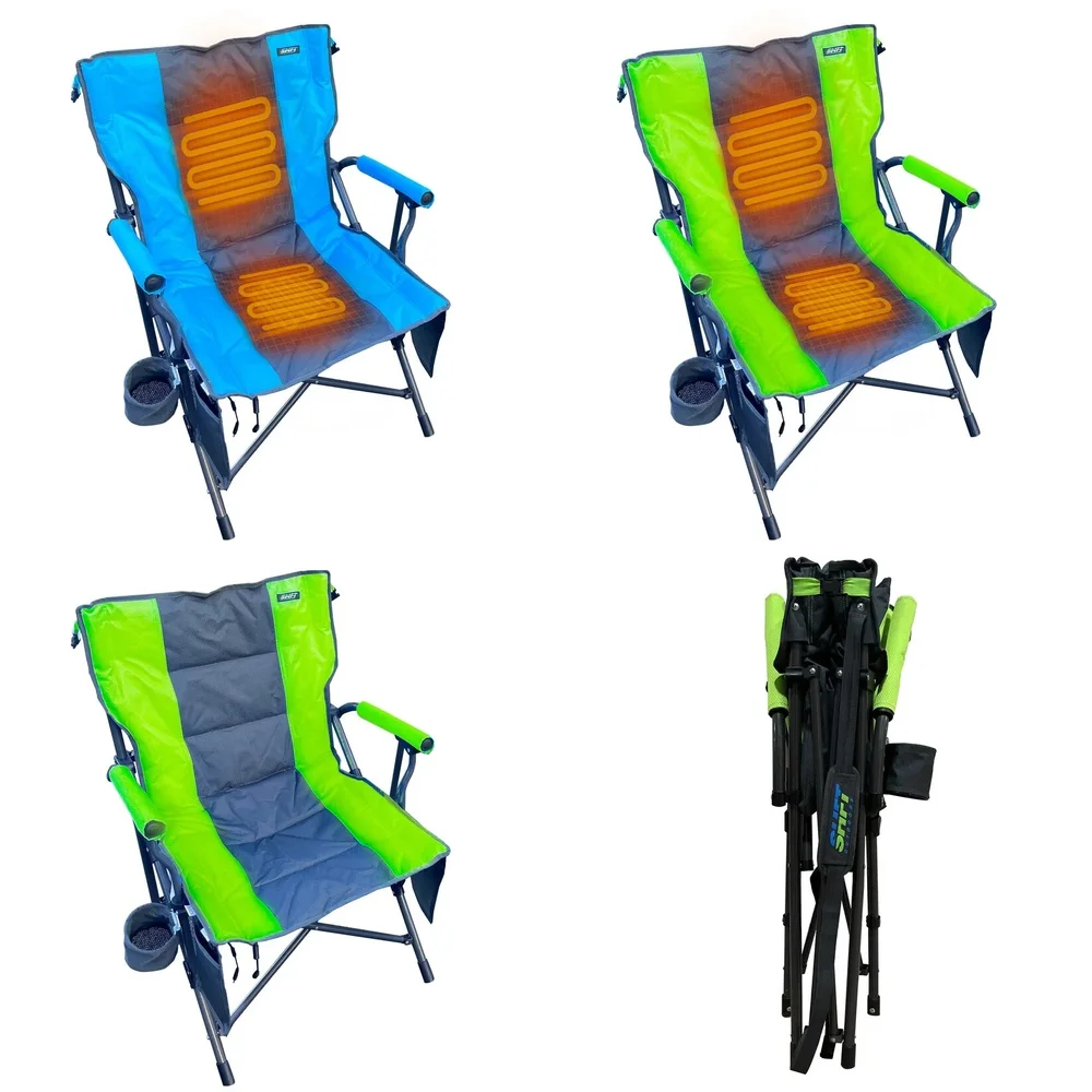 

camping chairPortable Heated Camping Chair with 3 Heat Settings Quad Slim Warm Outdoor Seat for Hiking Travel Backpacking