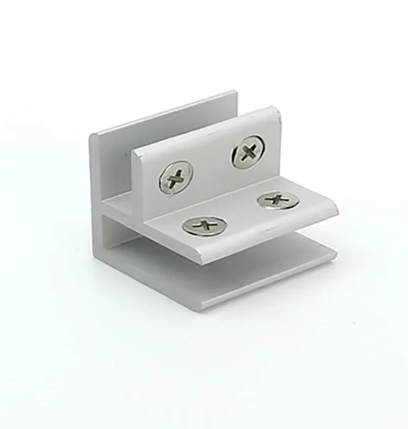 Aluminum Glass Clamps 90 Degrees Shelves Support Bracket Clips DIY Hardware for 2 to 20mm Thickness Board Glass Acrylic