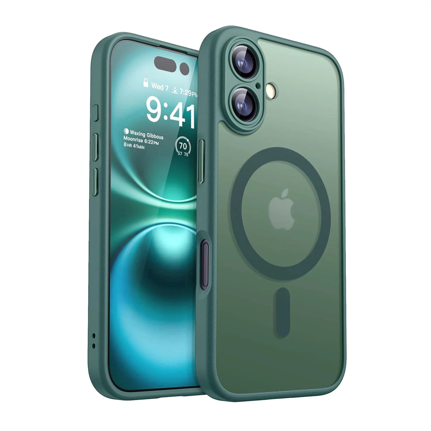 Magnetische, luxuriöse, matte, durchscheinende Rüstung, stoßfeste Hülle für iPhone 16, 15, 14, 13, Pro Max Plus, für Magsafe Wireless Charge Cover