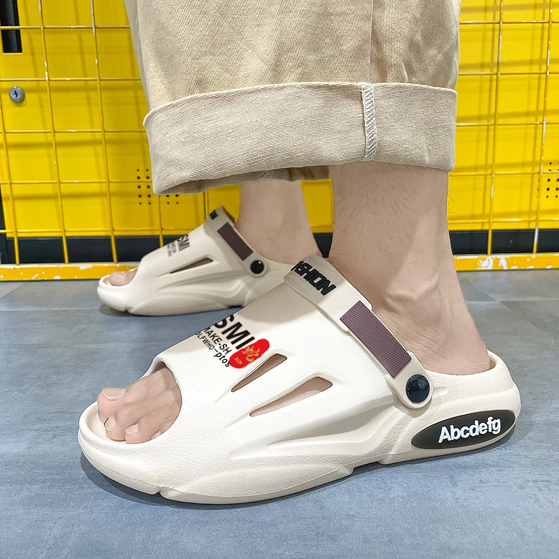 Nuovi uomini estivi Pantofole da massaggio Lati Sandali da esterno per interni Scarpe casual da spiaggia Scivoli con suola morbida Infradito da uomo Sandali da uomo