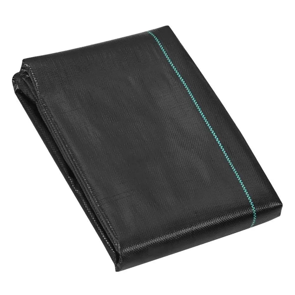 الثقيلة حاجز الاعشاب النسيج المنسوجة PP 4x100FT الممرات حدائق للمناظر الطبيعية غطاء أرضي الاعشاب مانع حصيرة الاعشاب السوداء