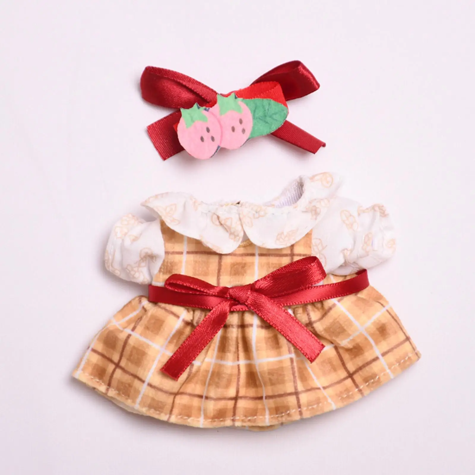 Fashion Doll Dress Suit,Trendy Hair Accessory Decor,Comfortable Dress up,Cute Costume Bow Tie for 15cm Dolls,Children's Gifts