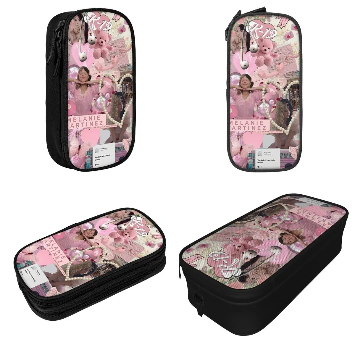 Lovely Melanie Music Martinez K-12 Pencil Cases Trilogy Tour Singer Pen Box for Girls Boys Big Capacity Pencil Bags Stationery