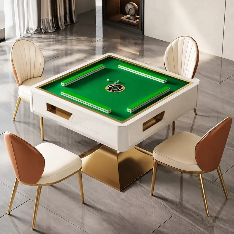 Automatic Mahjong Table Dual Purpose Dining Table Integrated Rock Slab Intelligent Silent Multi Functional Household Game