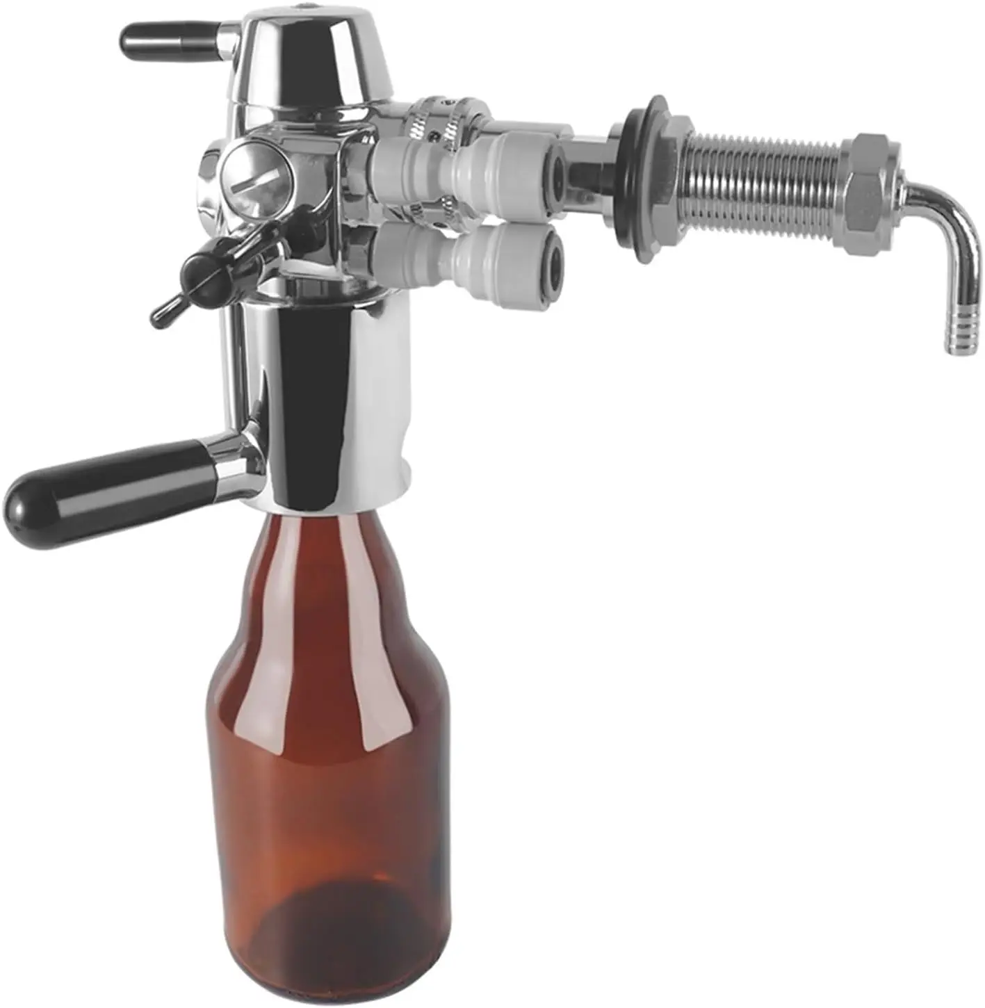 Quick Connect Foam-Free Bottle Filler Counter Pressure Beer Tap Defoamer for Homebrew Swing Top Bottles