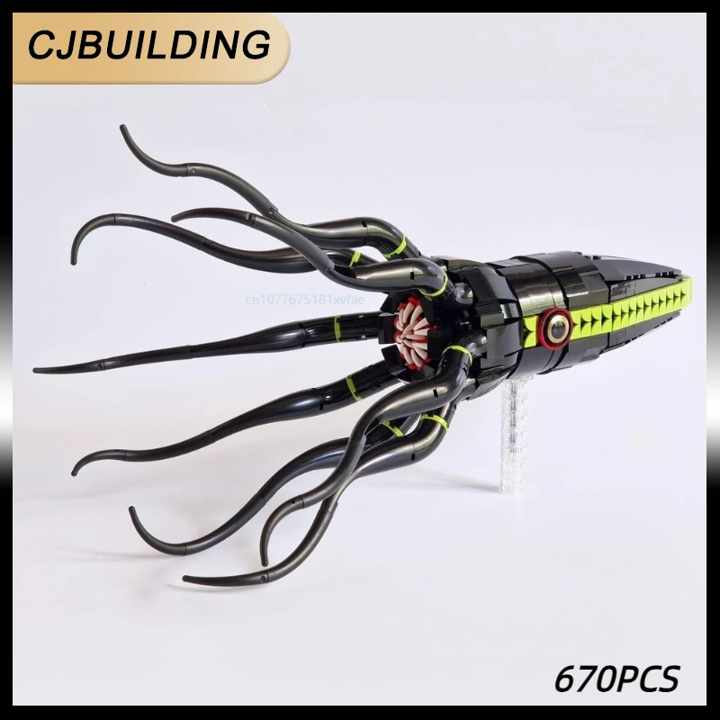 

MOC Giant Squid Building blocks Set Sea Creatures Model Technology Bricks Birthday Kids Adults Assembly Toys Gift 670PCS