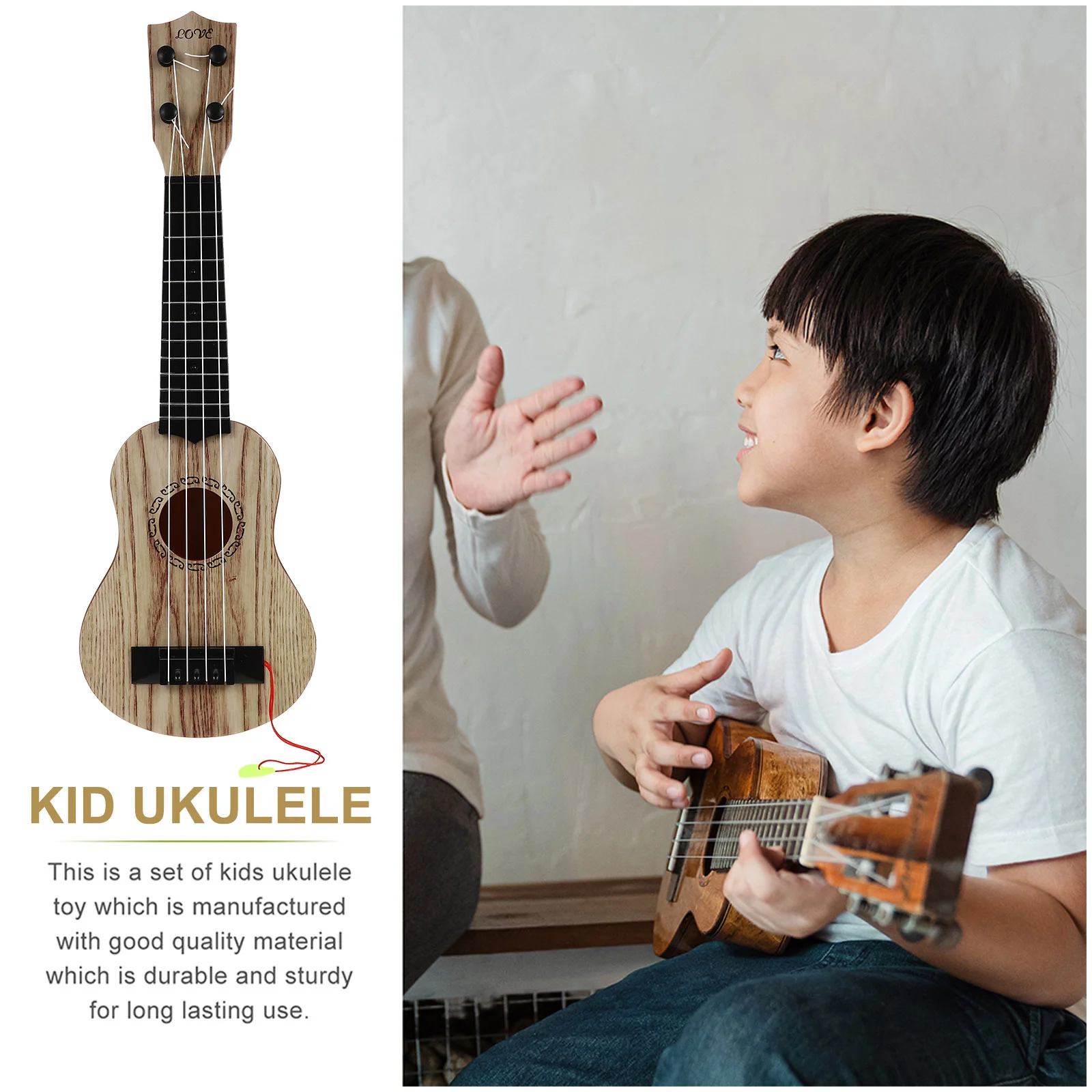 Kinder Gitarre Spielzeug Mundharmonika für Kinder Baby Musikinstrumente Ukulele Holzpuzzle