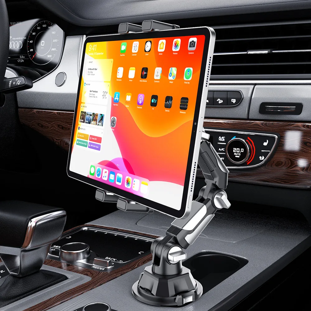 2025 Car Cup Holder Tablet & Phone Mount Universal Stand with Adjustable Long Arm for IPad for Samsung Galaxy Tab for Kindle image 5