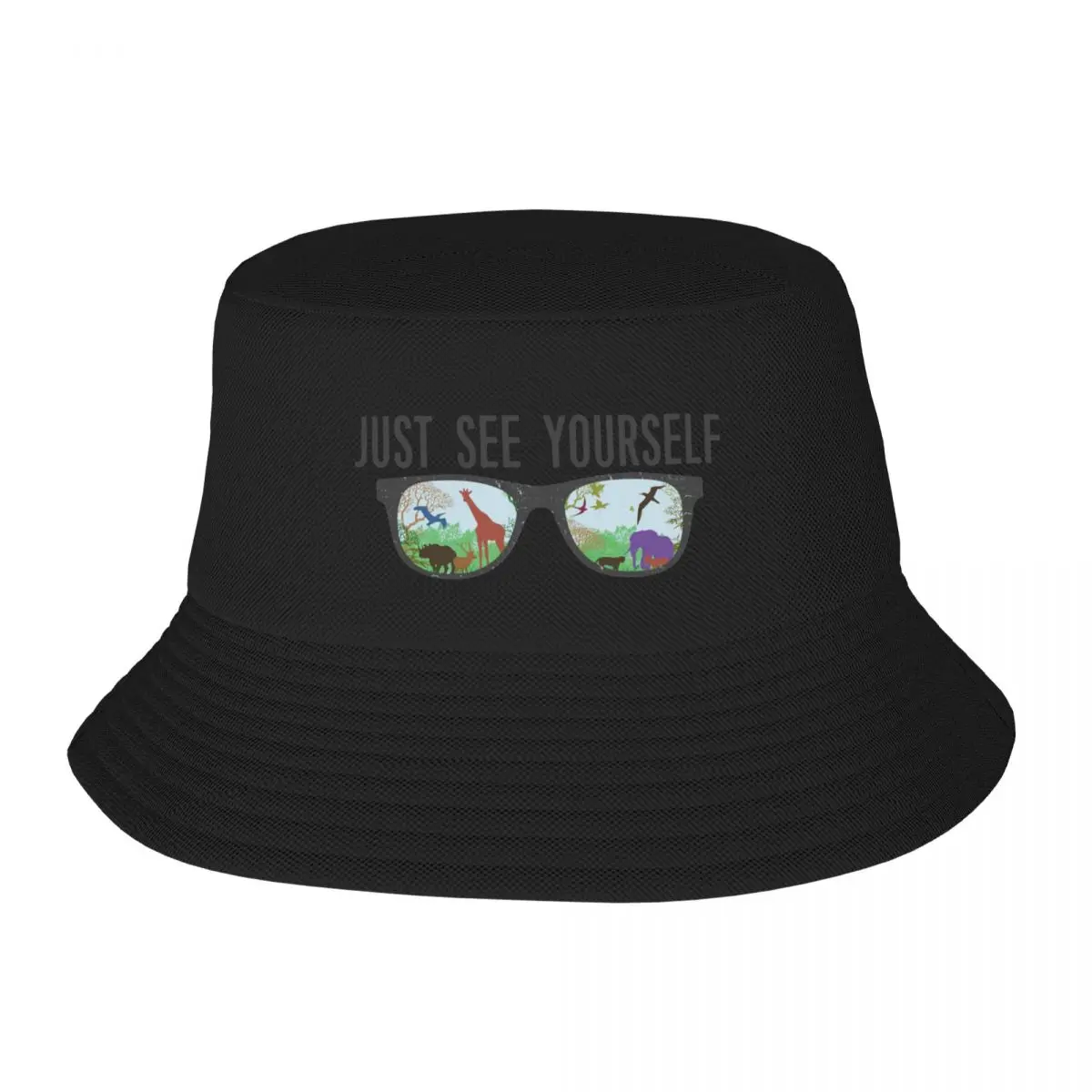 

JUST SEE YOURSELF Bucket Hat Hat Beach Visor Streetwear Military Tactical Cap Women's Beach Visor Men's