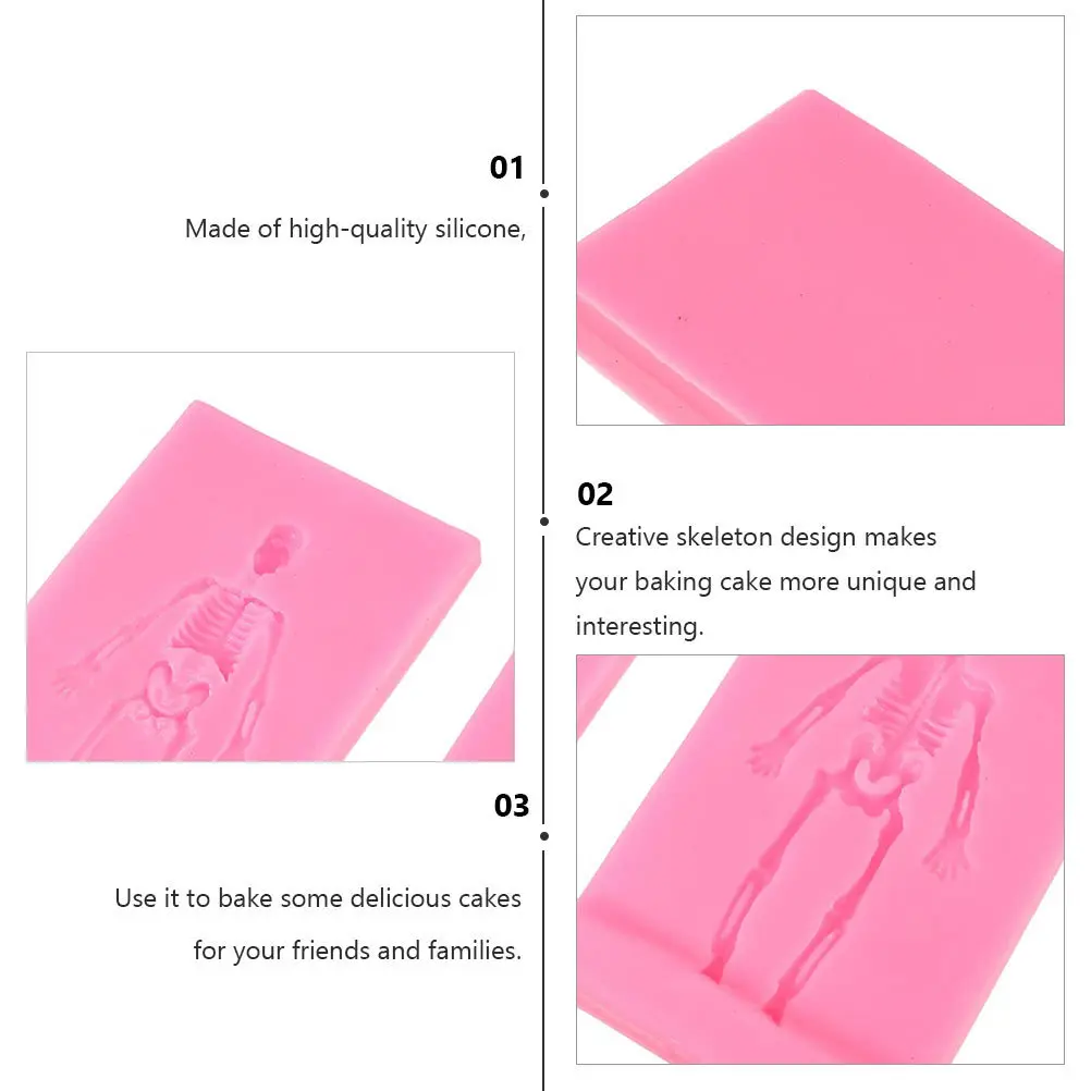 

2Pcs 3D Halloween Silicone Baking Mold -Friendly Cake Mould Reusable Bakeware Tool for Festive Cake