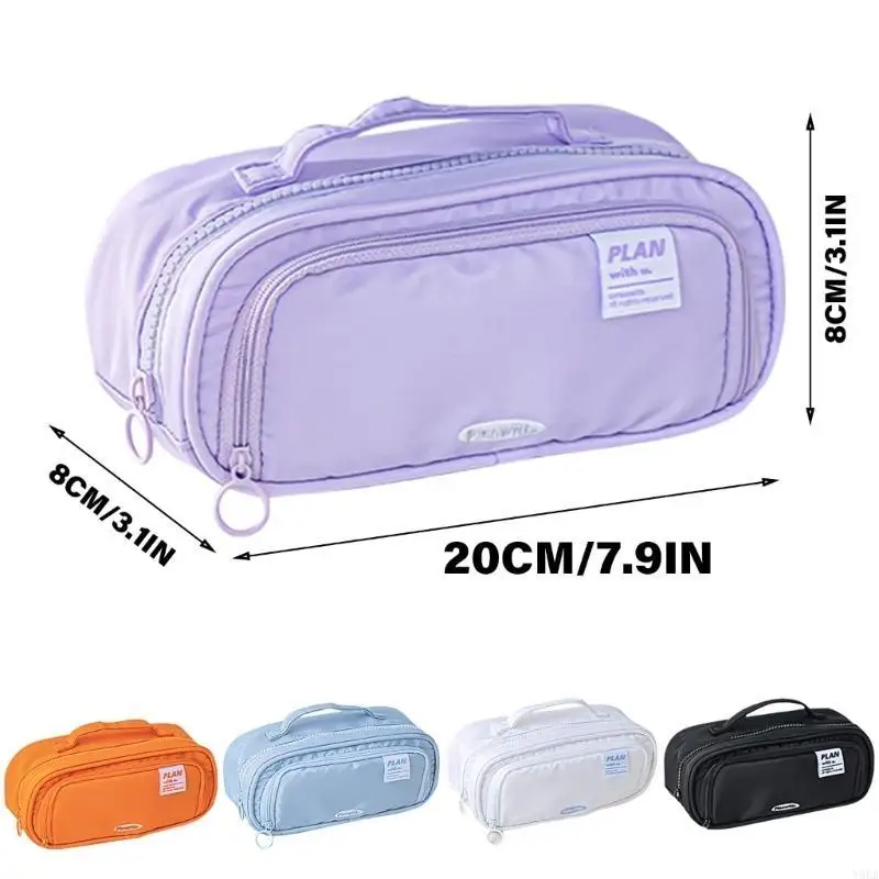 Y5LB Túi Đựng Văn Phòng Phẩm Túi Đựng Bút Chì Có Thể Mở Rộng Hộp Đựng Bút Thẩm Mỹ Túi Đựng Bút Dung Tích Lớn Bút Ban Tổ Chức Bút