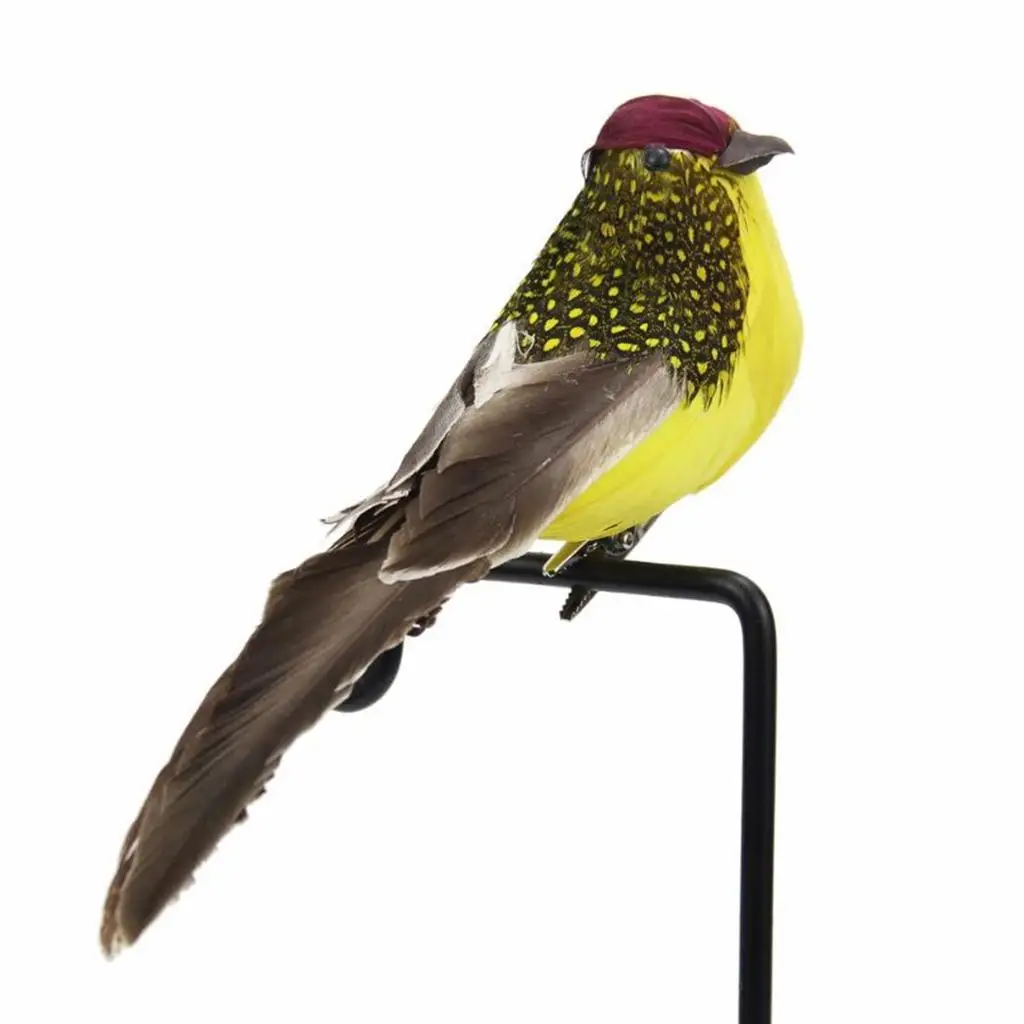 Decorative Bird Garden Ornament Vibrant Feathered Lawn Sculpture Artificial Birds for Outdoor Garden Decoration