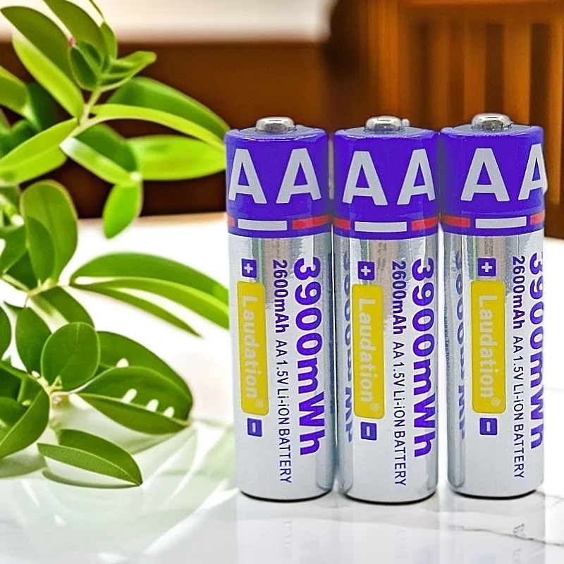 Литий-ионная аккумуляторная батарея типа C AAA 1,5 В 2600 мАч для беспроводной мыши, мультиметра, клавиатуры, радио, телефона, USB-зарядки + кабель