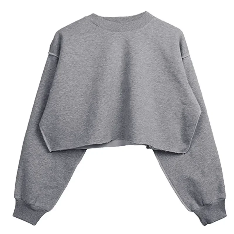 2023 New Autumn and Winter Women Long Sleeve Short Sweatshirts Fashion Casual Ladies Pullovers Coats