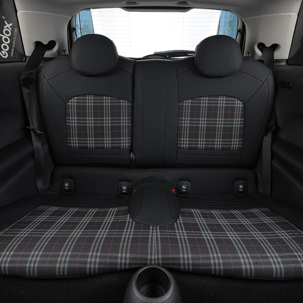 Schützender, modischer, britischer, schwarzer Mehrsitz-Polyester-PVC-Ledermaterial, Autositzbezug, Kissen für Porsche Macan Panamera