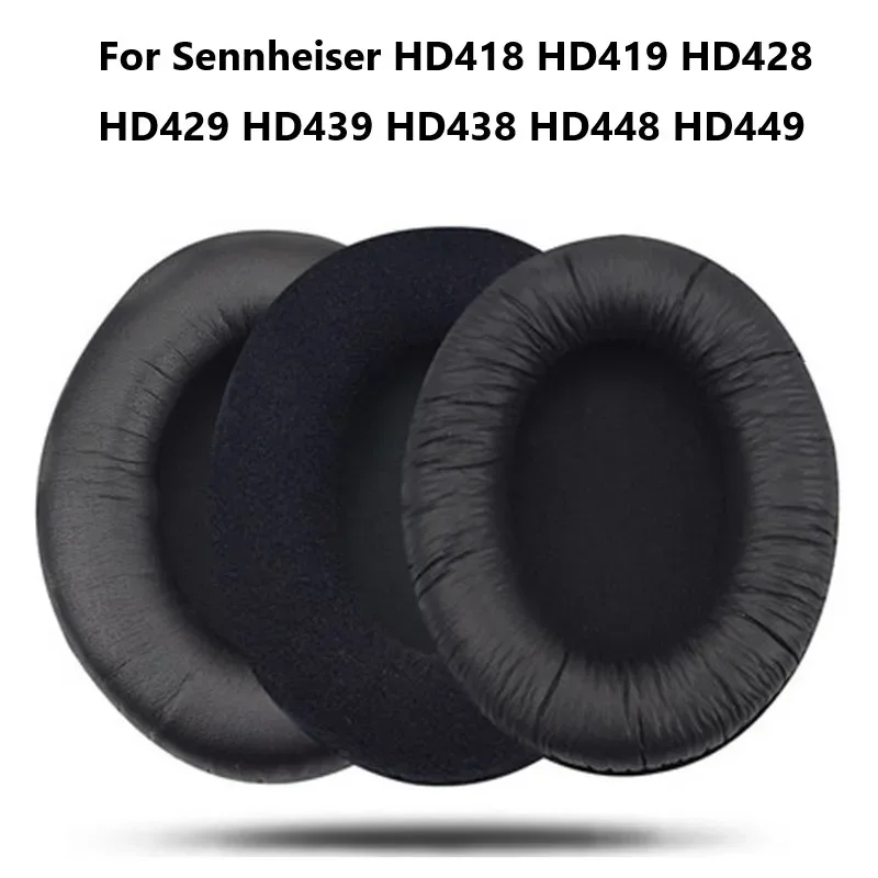 Almofadas de substituição para sennheiser hd418 hd419 hd428 hd429 almofadas de ouvido macias de alta qualidade capa de almofada para hd439 hd438 hd448 hd449