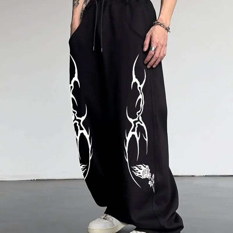 

American Street Men's Solid Color Loose Casual Sports Pants for Autumn and Winter, New Unisex Casual Sports Pants