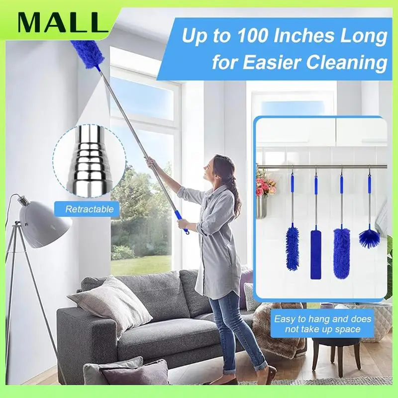 MALL 5-In-1 Kit Dusters Forcleaning Extendable Duster With100 Inches Forcleaning Ceiling Fans A