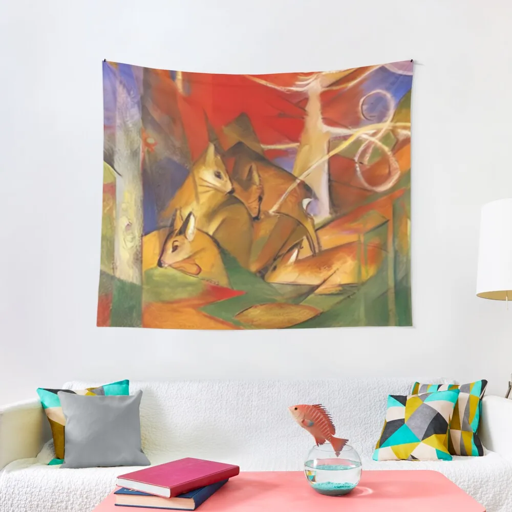 

Franz Marc - Deer in the Forest Tapestry Decor Home Bedroom Decor Wall Hanging Wall Home Supplies Tapestry