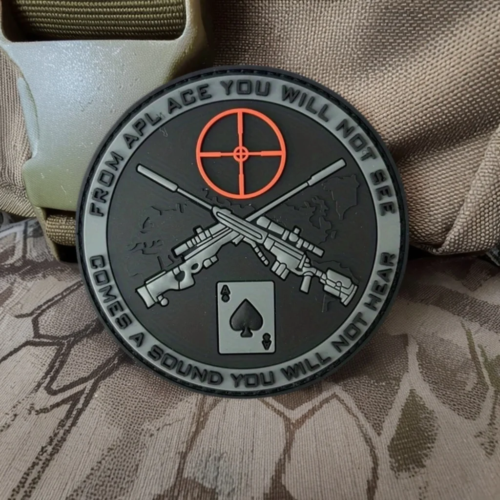 Parche táctico PVC 3D francotirador – Insignia de moral con velcro - imagen 5