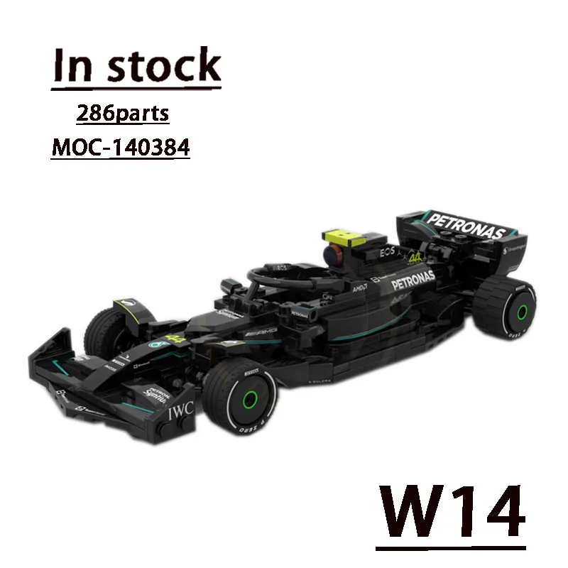 

MOC-140384F1 Formula Car W14 Assembly Splicing Building Block Model286parts MOC Creative Kids BirthdayBuilding Blocks Toy Gift