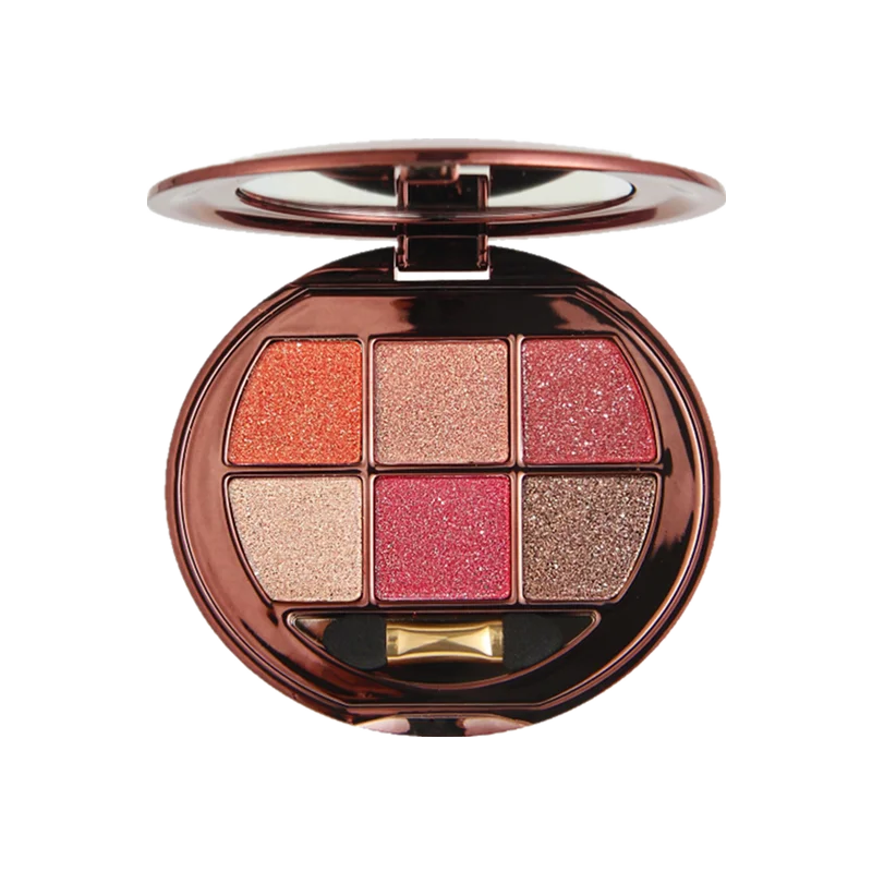 リトルベア 6 色スパークリングアイシャドウパレットファイアパールグリッターパウダーアースパンプキンポータブルステージパーティーアイメイクアップ美容