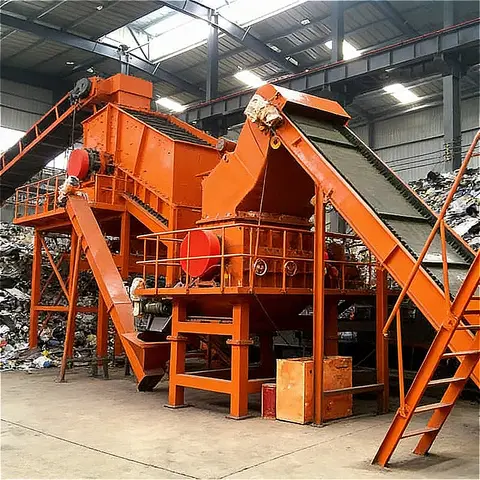 Industrial Shredder Double Shaft Rubber Recycling Machine Whole Truck Tires Steel Belt Separation Crumb Rubber Production Custom
