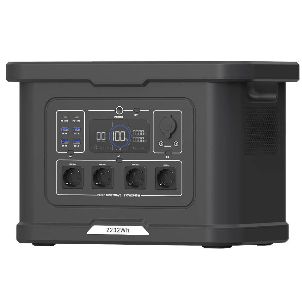 2400W 2232Wh LiFePO4 Portable Power Station Fast Charging High Capacity 697500Mah Outdoor Mobile Solar Generator