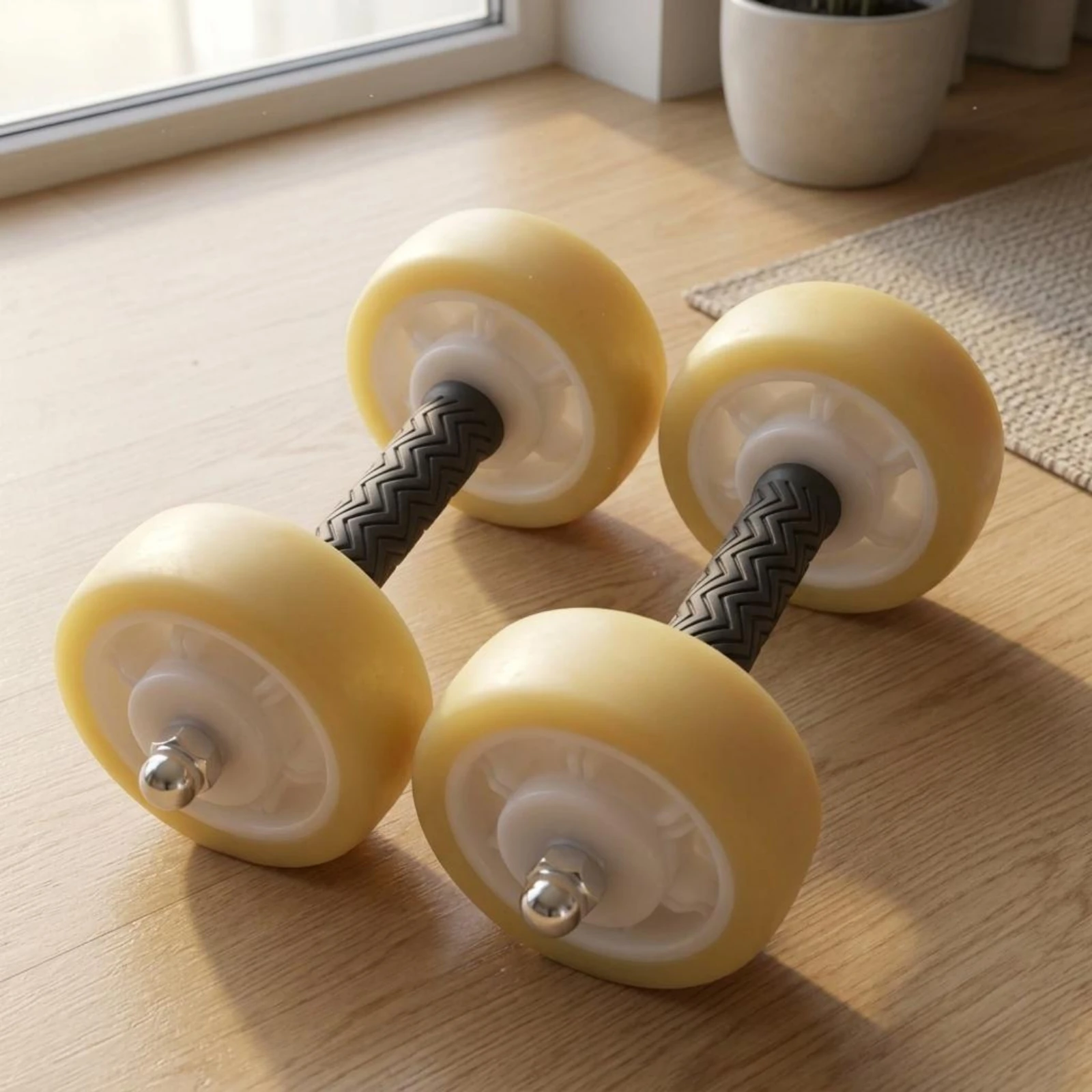 Imagen 4: Rodillo Abdominal de Cuatro Ruedas Optimizado, Equipo de Fitness con Eje Metálico y Asas Antideslizantes
