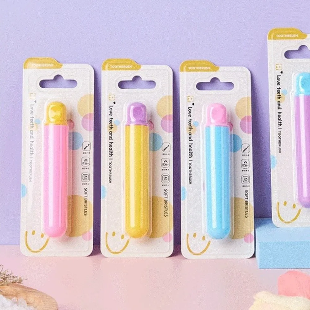 

Plastic Folding Toothbrush Lightweight Mini Soft Bristle Toothbrush Convenient Adults Children Tooth Brush