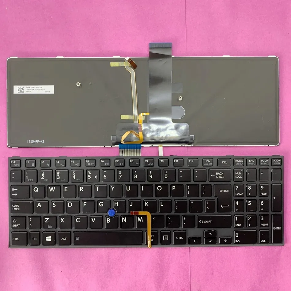 

US-International Backlit Laptop Keyboard For Toshiba Satellite Pro R50-C Tecra A50-C Z50-C Series G83C000JN5UE US-I Layout